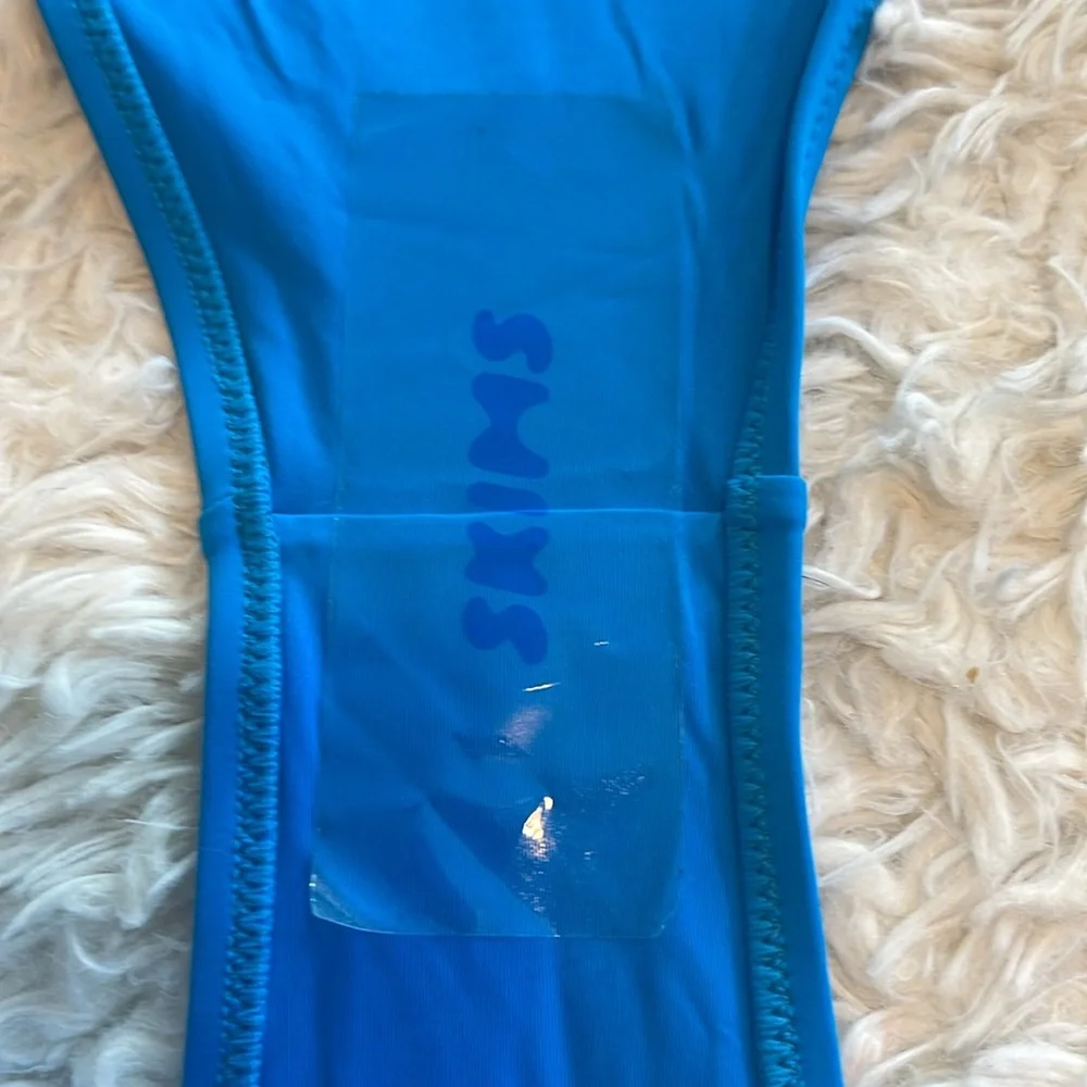 Skims NWT lace up swim suit turquoise SZ 4X